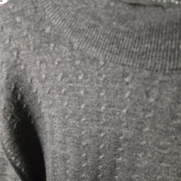 Metropolitan View 100% Italian Wool Textured Mock Neck Sweater Size L - Picture 4 of 6